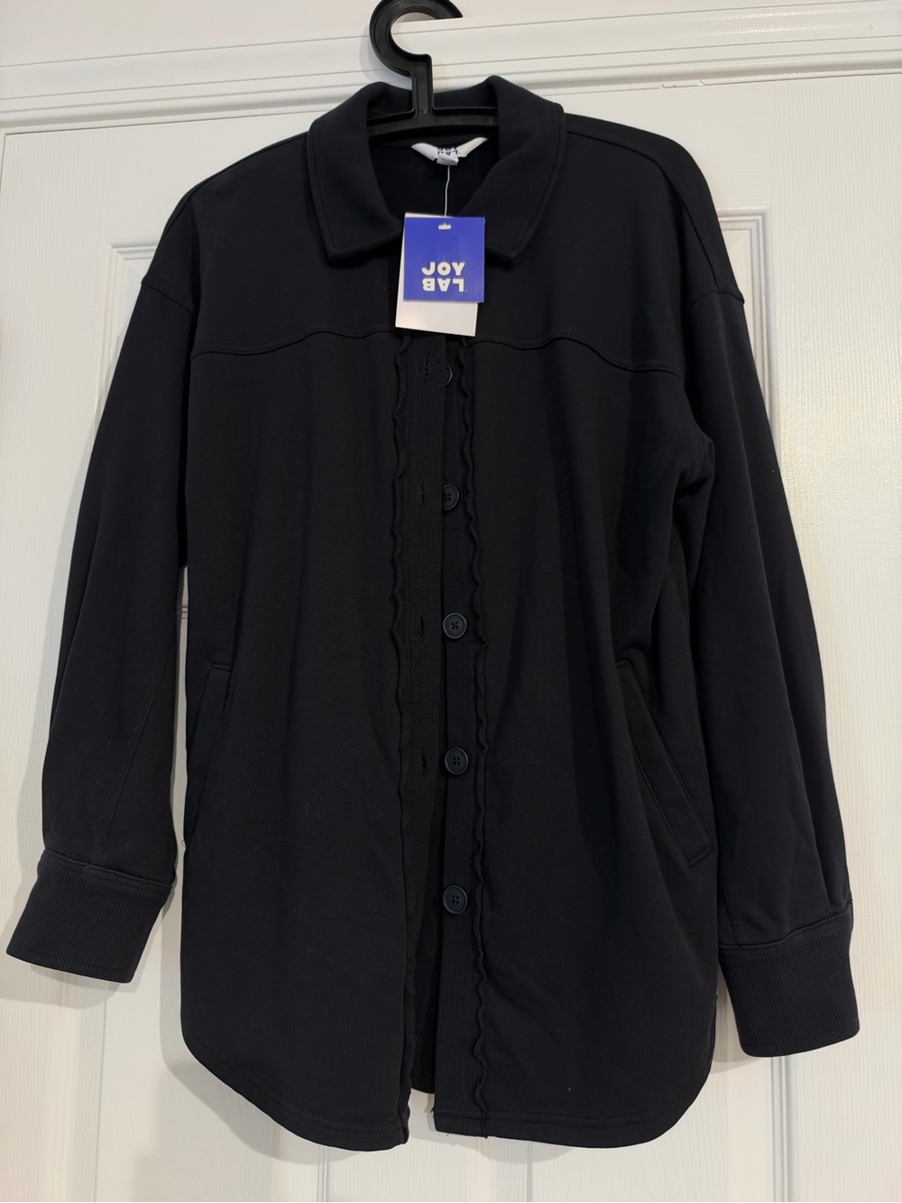 JOY LAB Black Button Front shirt/jacket NWT
